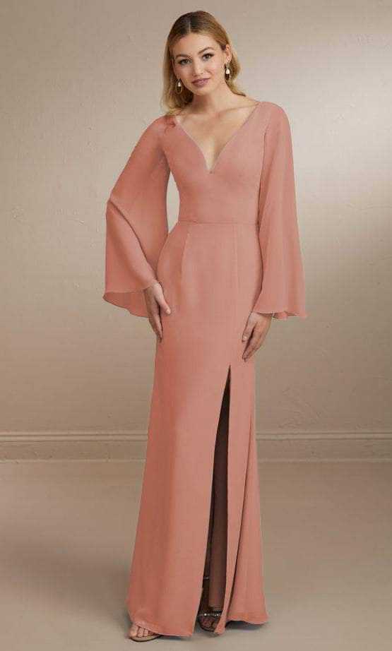 Christina Wu Celebration, Christina Wu Celebration 22164 - Flowy Evening Gown with Bell Sleeves