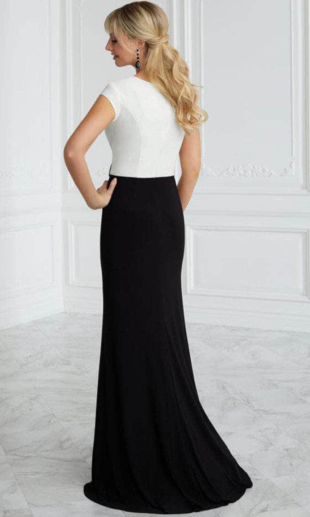 Christina Wu Elegance, Christina Wu Elegance 17087 - Short Sleeve Jersey Evening Gown