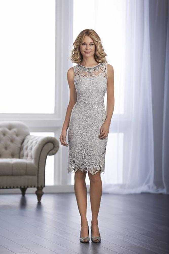 Christina Wu Elegance, Christina Wu Elegance Knee Length Jeweled Lace Sheath Dress 17858 - 1 pc Navy in Size 10 Available