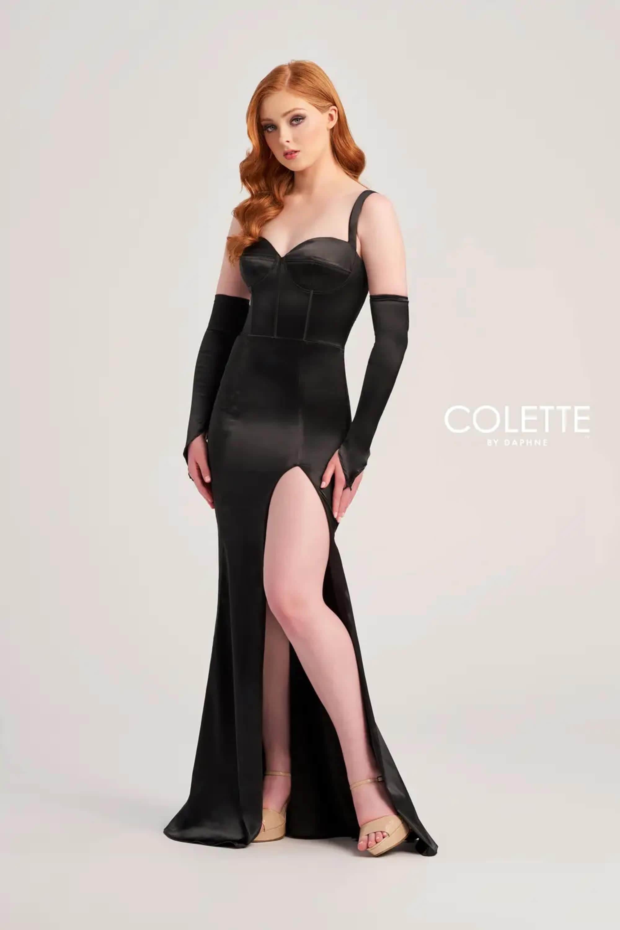 Colette By Daphne, Colette By Daphne CL5252 - Satin Corset Prom Dress