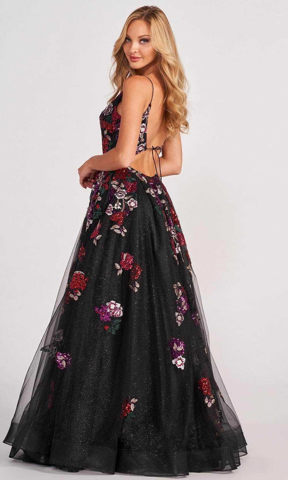 Colette for Mon Cheri, Colette for Mon Cheri CL2069 - Glittery Embroidered Plus Size Prom Dress