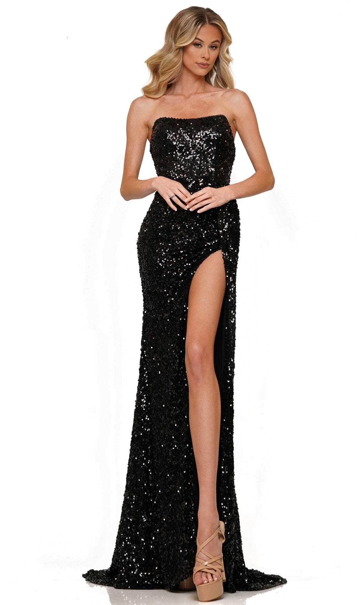 Colors Dress, Colors Dress 2958 - Sequined Strapless Prom Gown