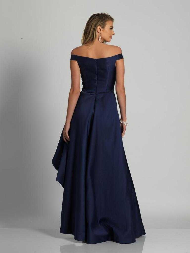 Dave & Johnny, Dave & Johnny - Off-Shoulder High Low Gown A6218