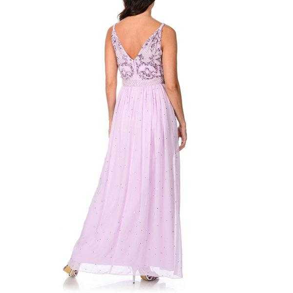 Decode 1.8, Decode 1.8 - Braided Strap Bedazzled Chiffon Gown 182303