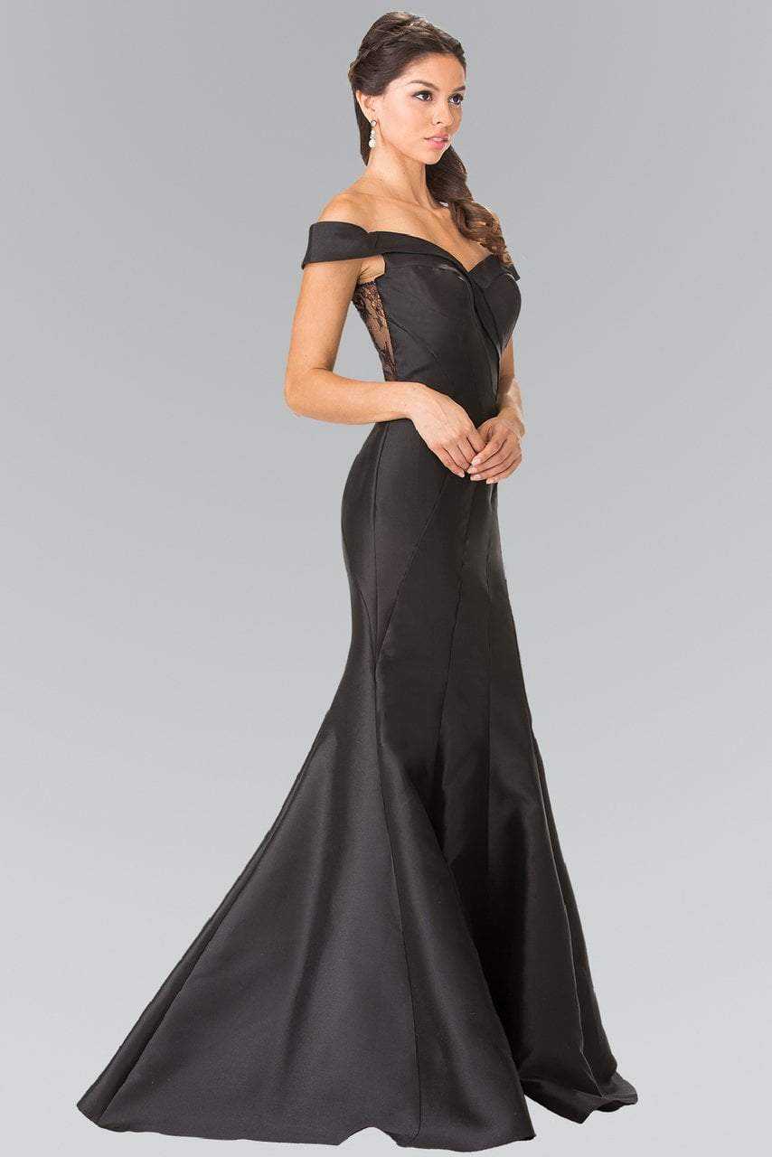 Elizabeth K, Elizabeth K - Folded Off-Shoulder Mermaid Evening Gown GL2213 - 1 pc Blush In Size M Available