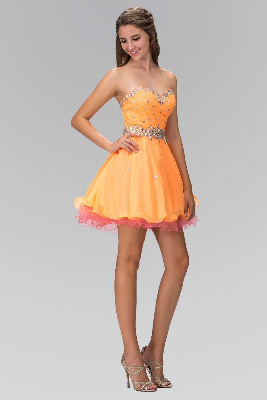 Elizabeth K, Elizabeth K - GS1108 Bejeweled Sweetheart Neck Affordable Prom Dress